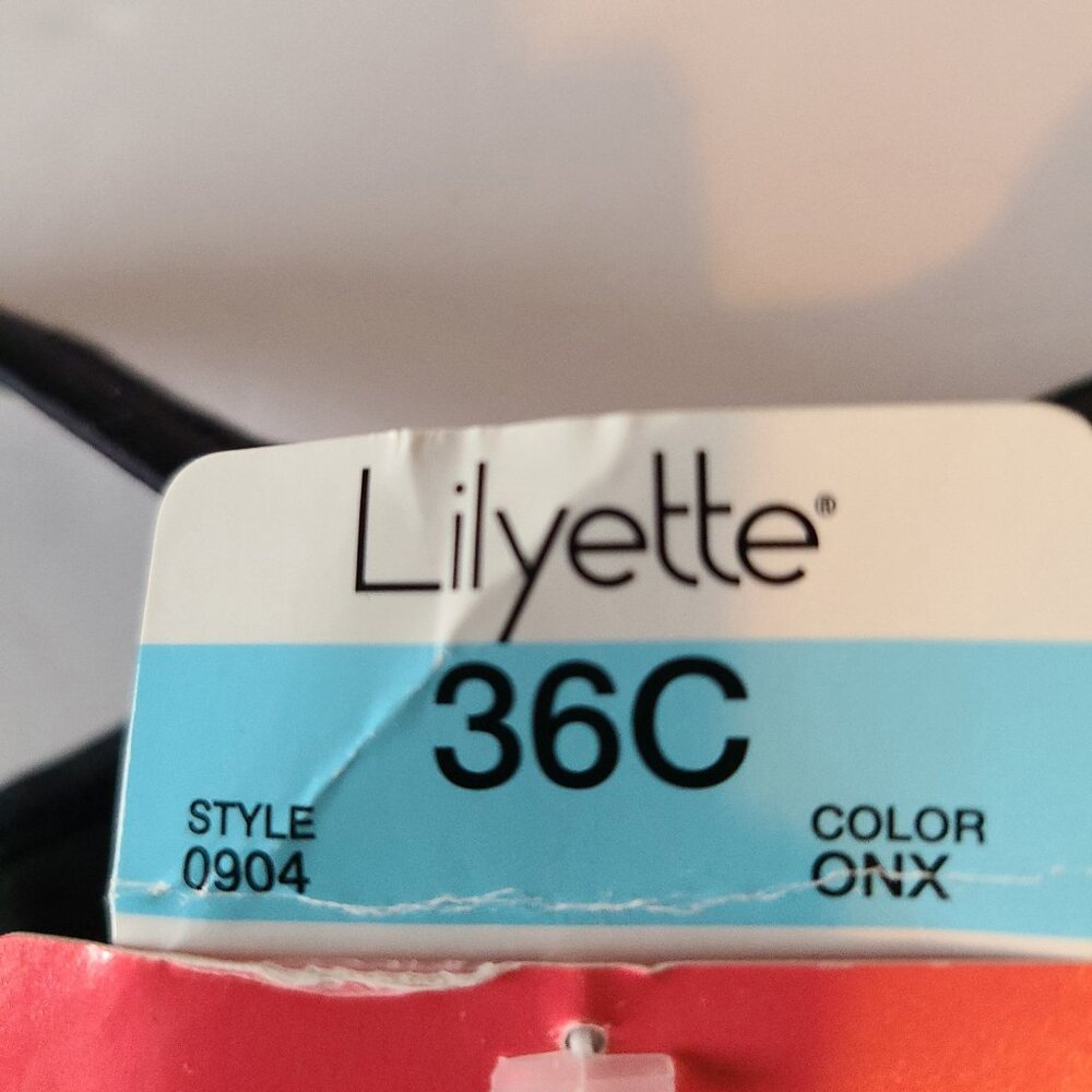 LILYETTE BY BALI BRA PLUNGE MINIMZER UNDERWIRE KEYHOLE FRONT- ONYX -SIZE 36C - Picture 2 of 15